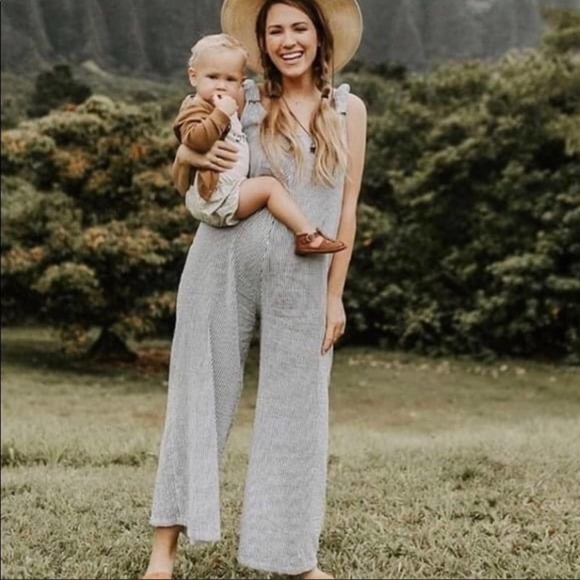 Beachwood Baby Pants - - New! Beachwood Baby brand jumpsuit. White and Blue Stripes. Size XS